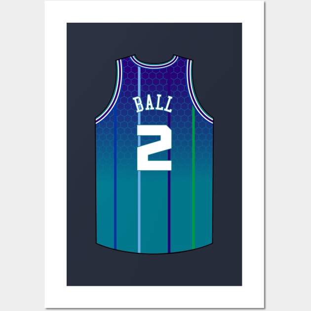 Lamelo Ball Charlotte Jersey Qiangy Wall Art by qiangdade